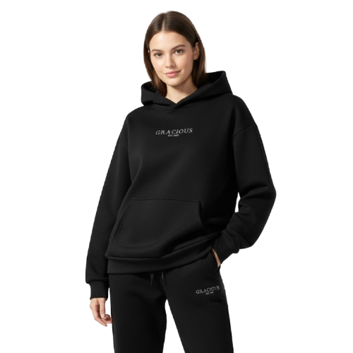Gracious Oversized Hoodie - Black