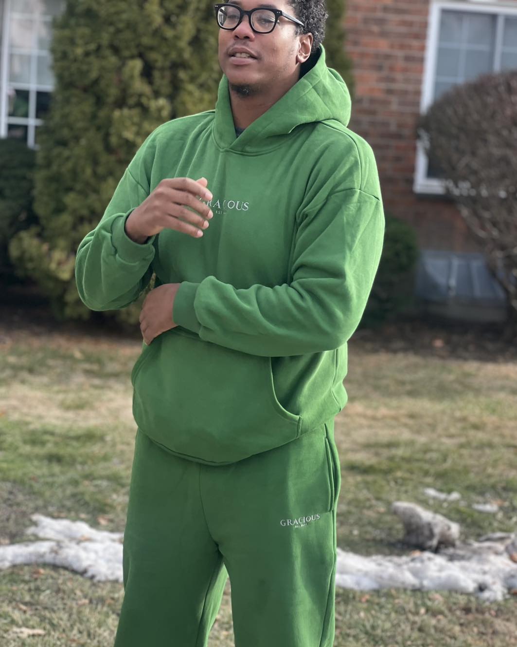 Gracious Oversized Hoodie & Jogger Set (Green)