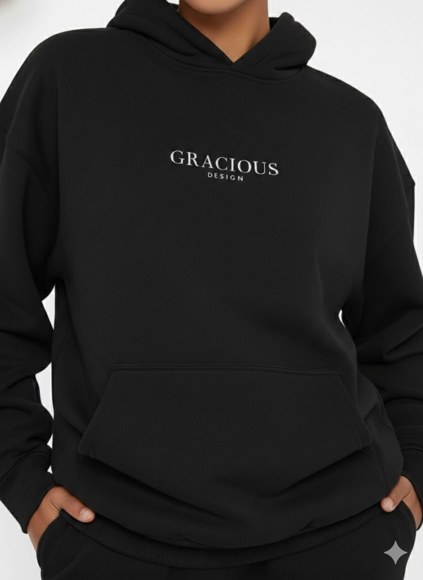 Gracious Oversized Hoodie - Black
