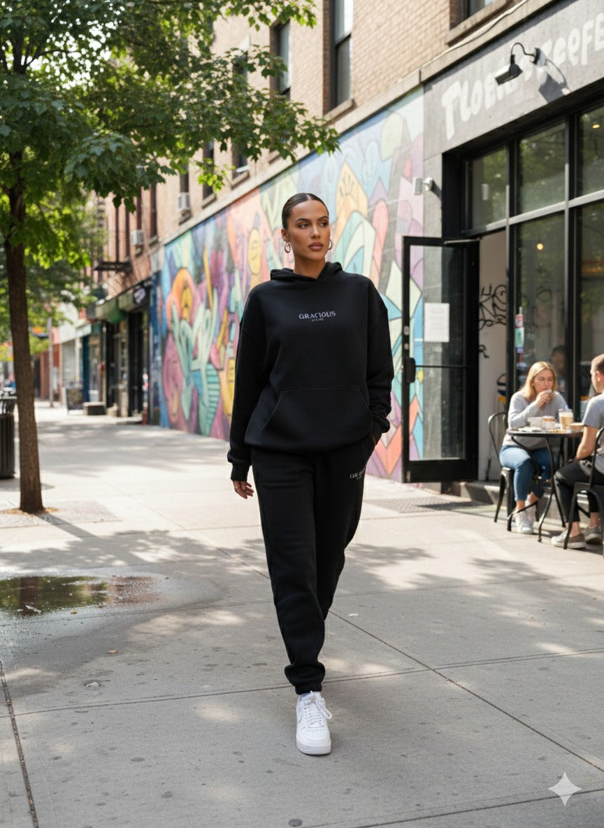 Gracious Oversized Hoodie - Black